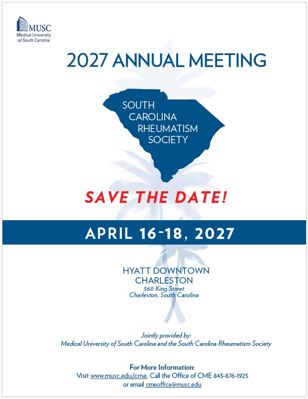 2027 Annual South Carolina Rheumatism Society Meeting Banner